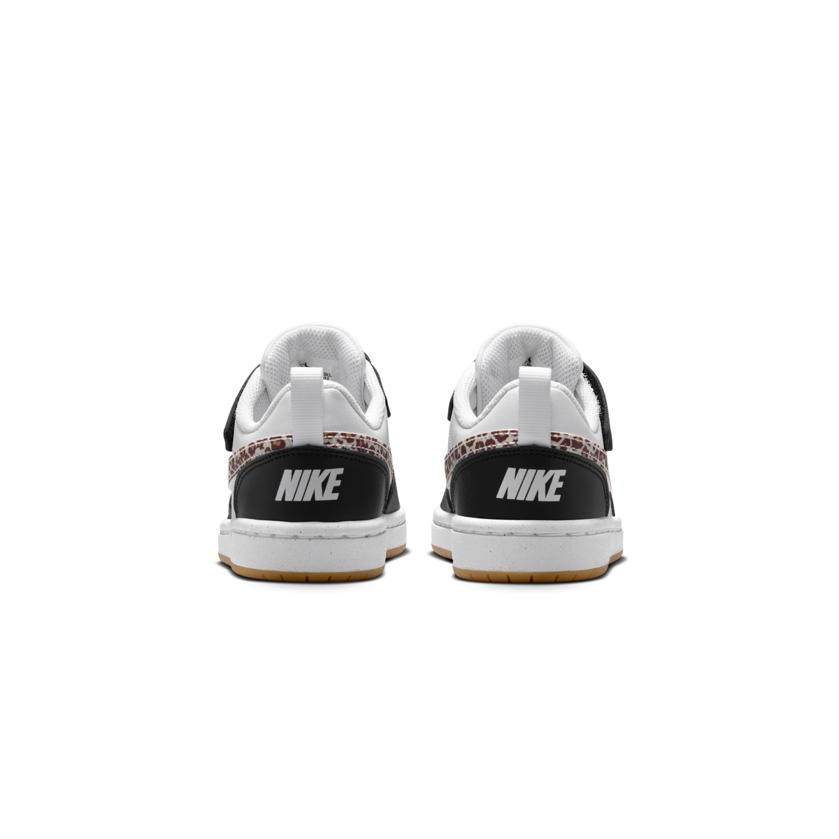 Nike Court Borough Low Black White Leopard Swoosh (PS)