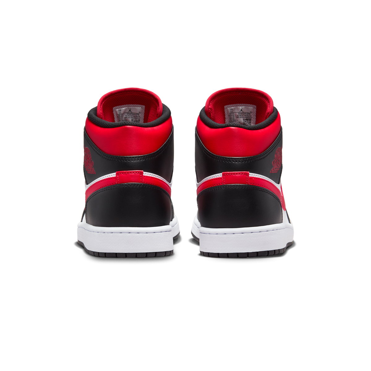 Jordan 1 Mid White Black Red (2022)