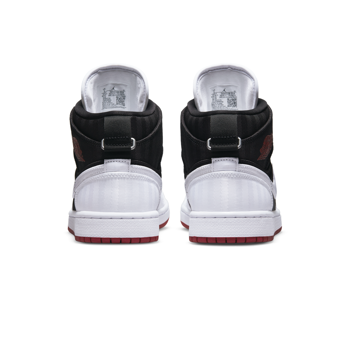 Jordan 1 Mid SE Utility Canvas White Black Gym Red (Women's)