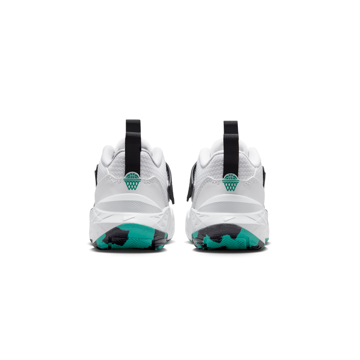 Nike Team Hustle D 12 White Black Emerald Topaz Gold (PS)
