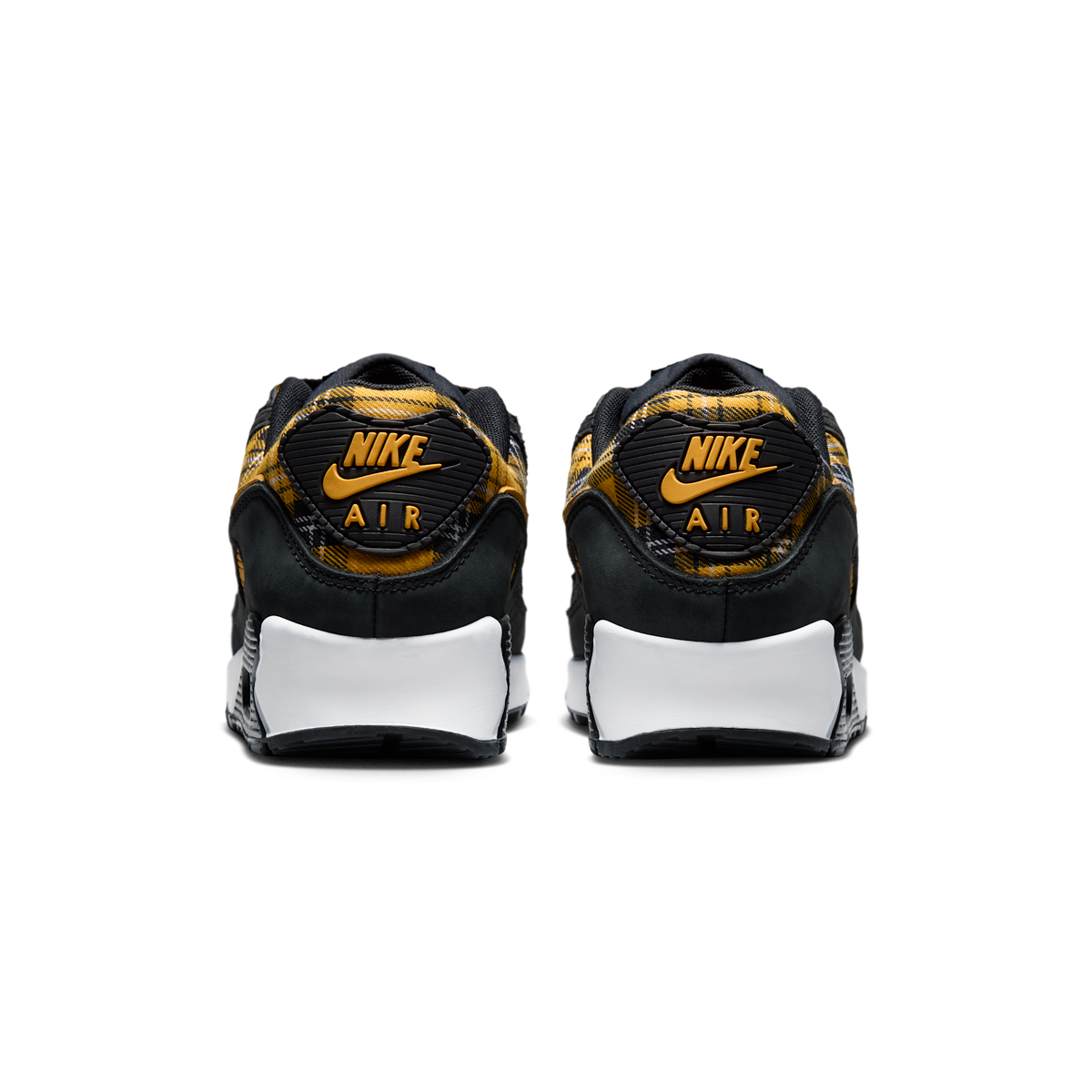 Nike Air Max 90 Black Yellow Ochre Plaid (Women's)
