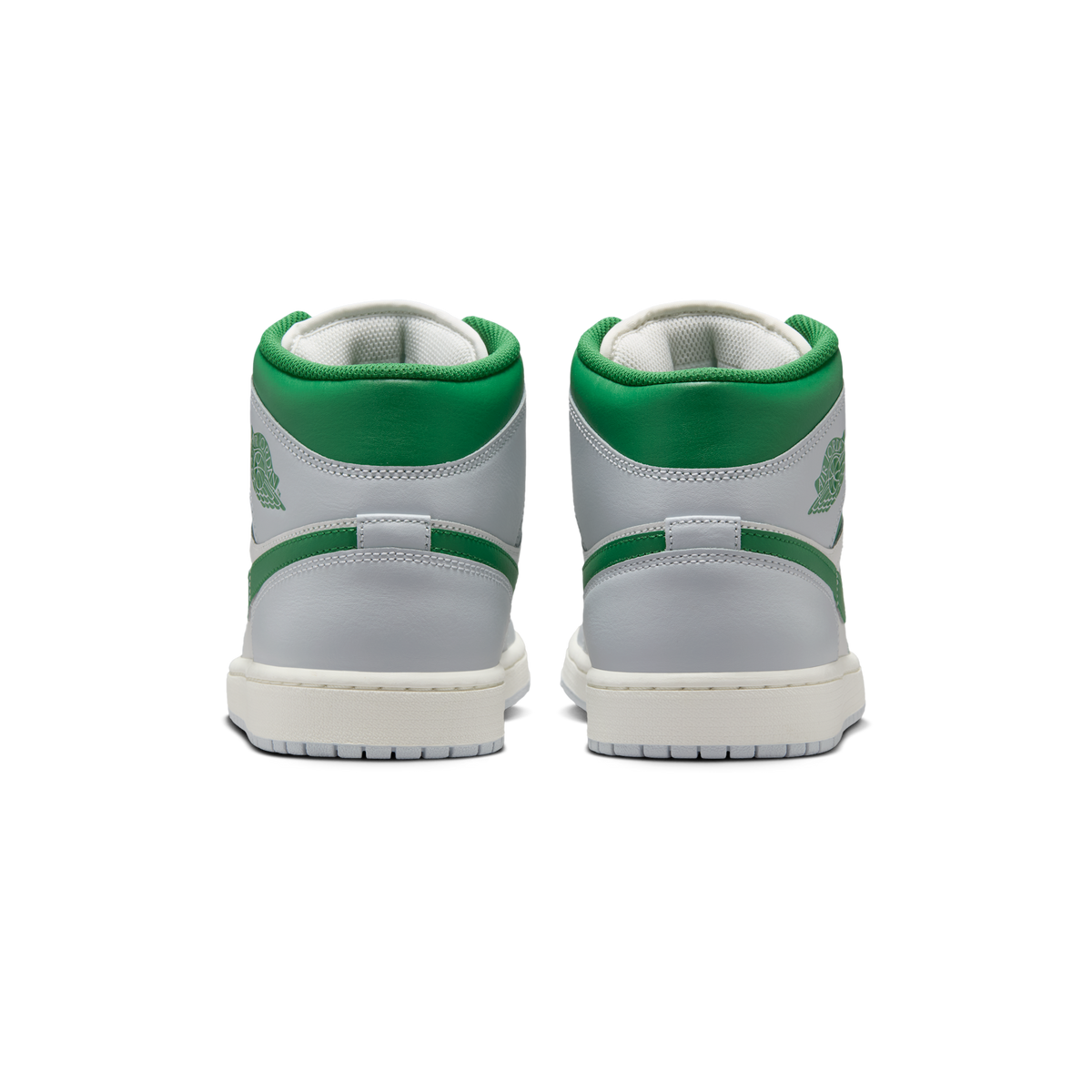 Jordan 1 Mid White Pure Platinum Pine Green