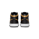 Jordan 1 Mid Black Metallic Gold Swoosh (GS)