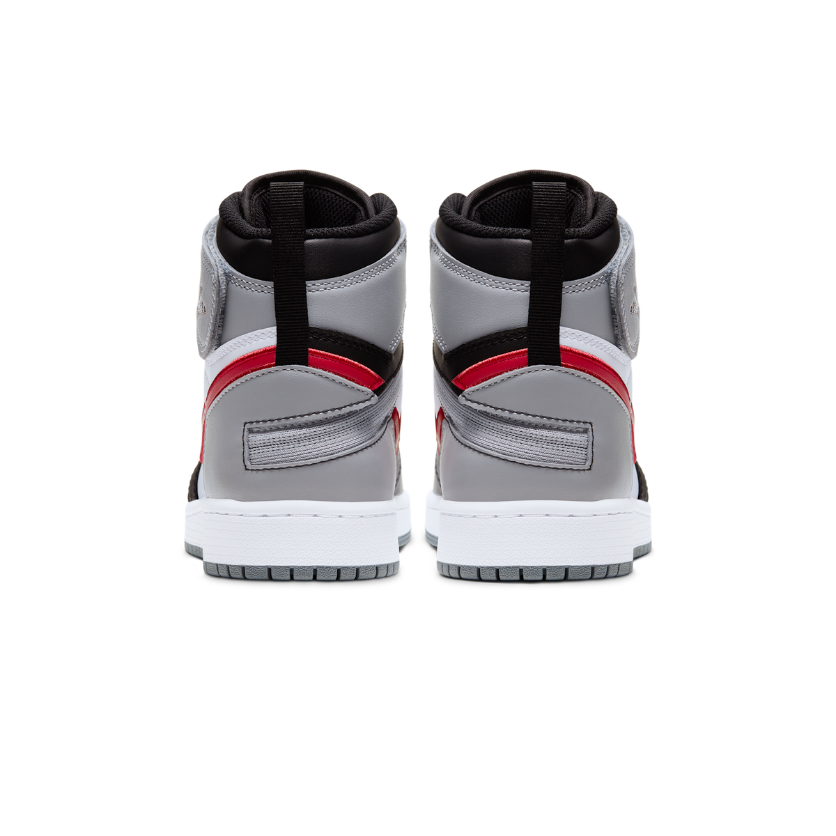 Jordan 1 High FlyEase Black Particle Grey Gym Red (GS)