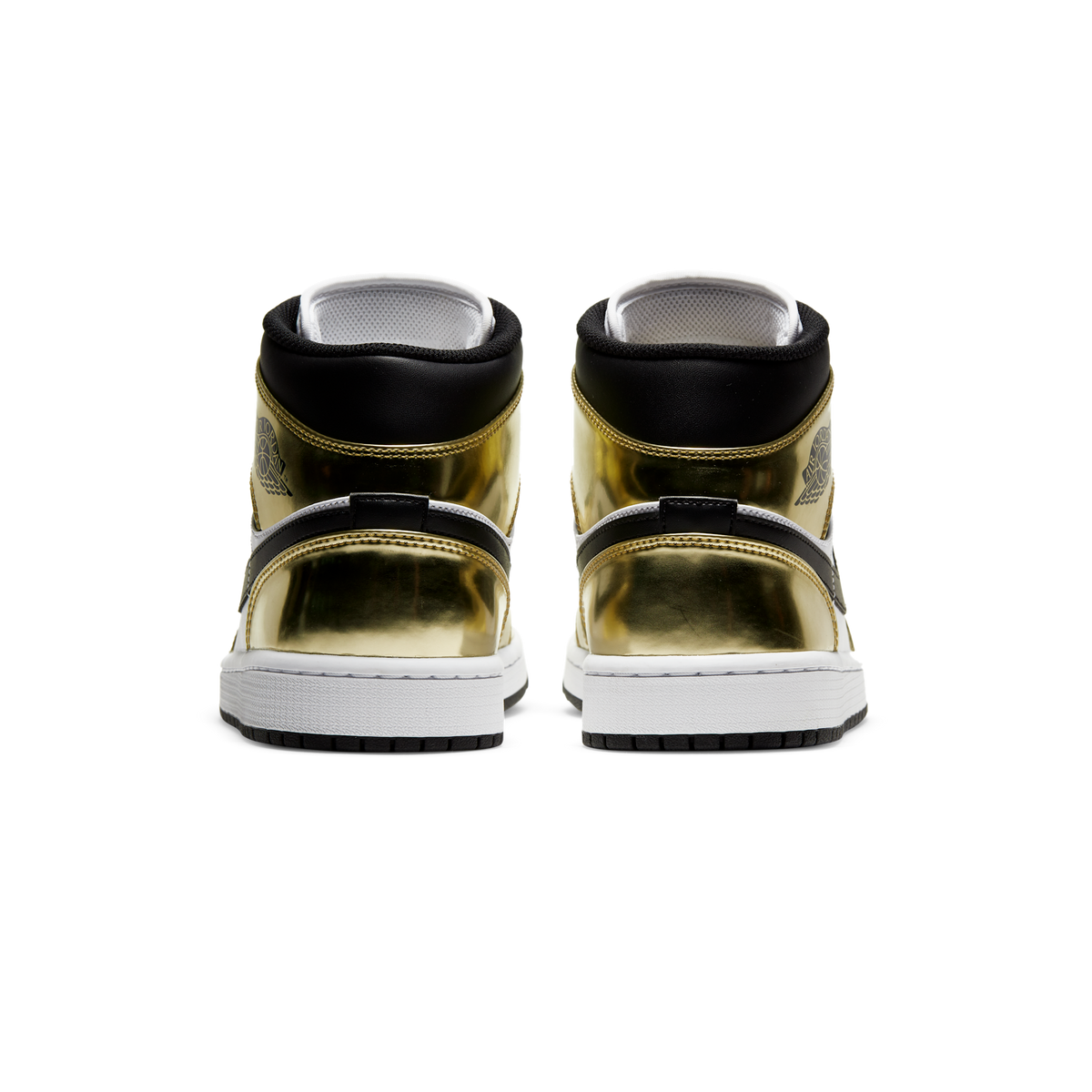 Jordan 1 Mid Metallic Gold Black White