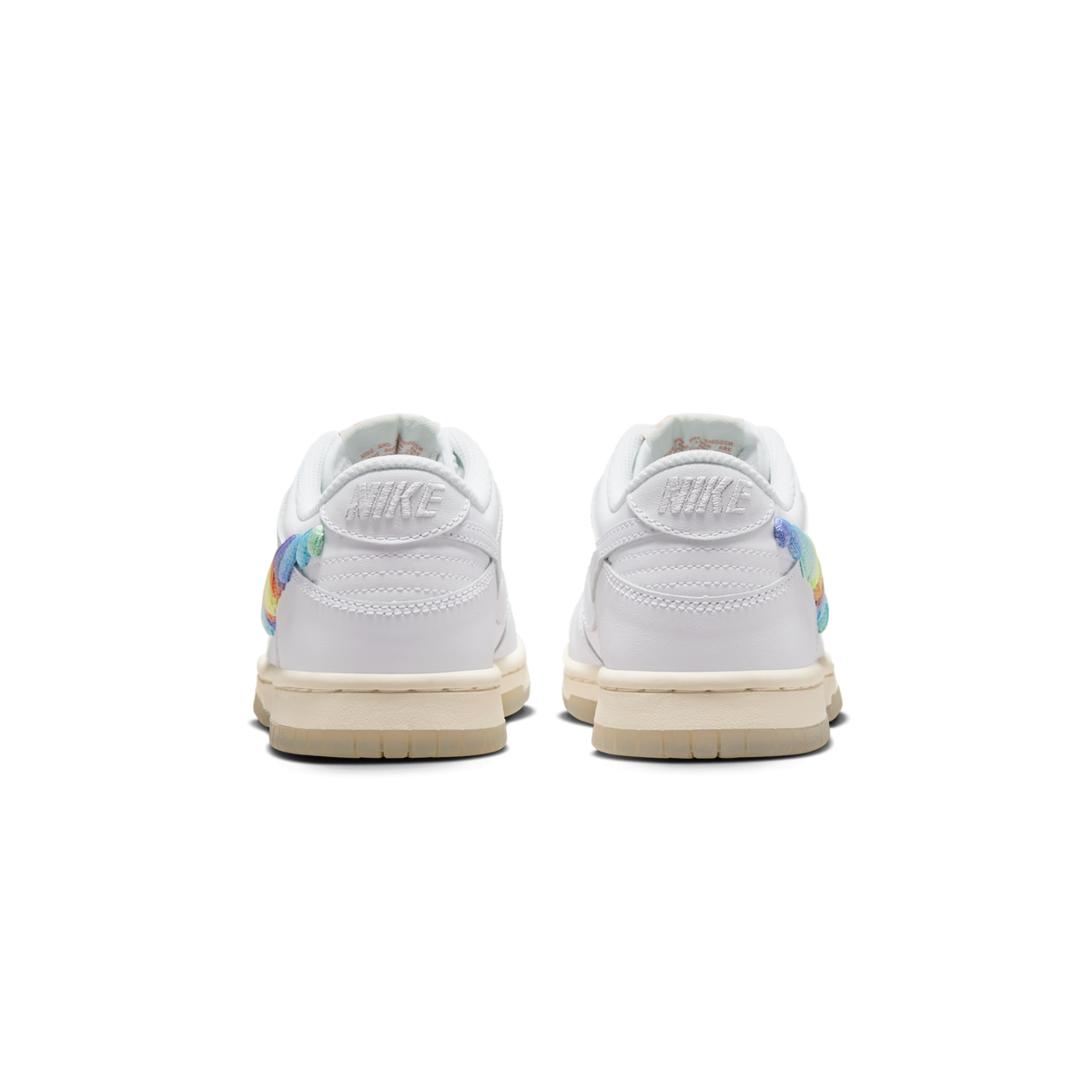 Nike Dunk Low SE Rainbow Lace Swoosh White (GS)