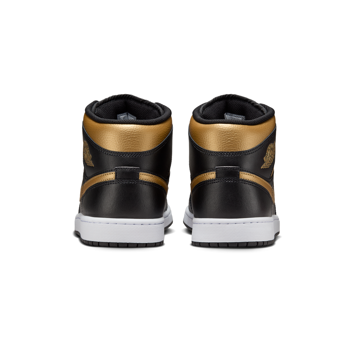 Jordan 1 Mid Black Metallic Gold