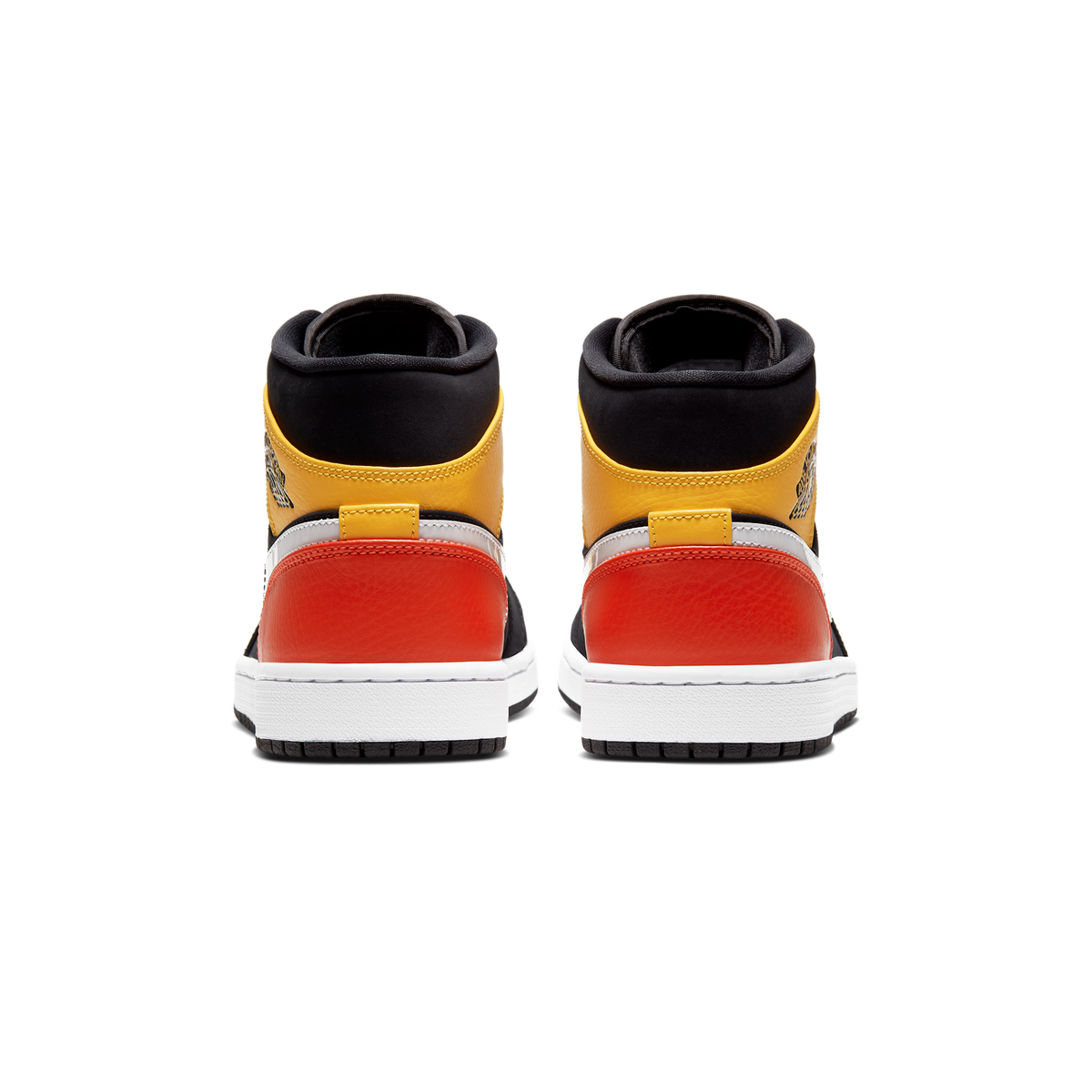 Jordan 1 Mid Black Amarillo Orange