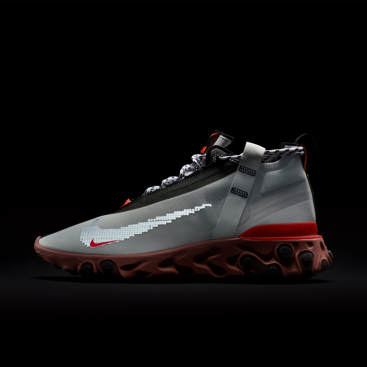 Nike React Runner Mid WR ISPA White Light Crimson | AT3143-100