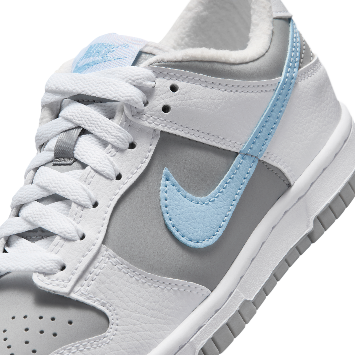 Nike Dunk Low White Light Smoke Grey Celestine Blue (GS)