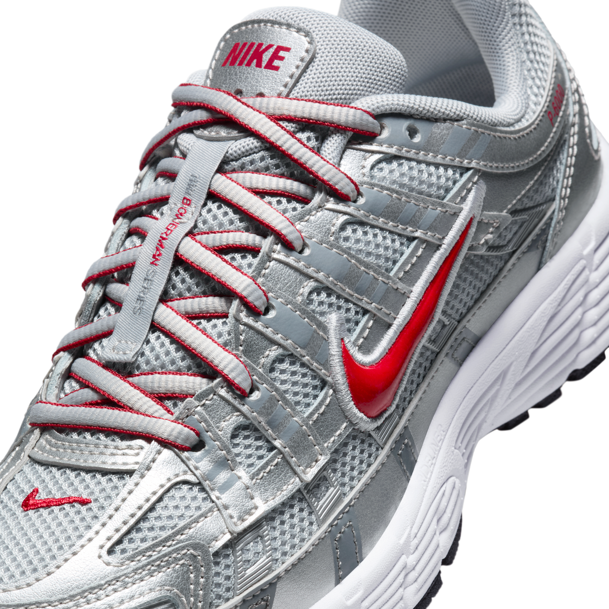 Nike P-6000 Metalic Silver Cool Red (GS)