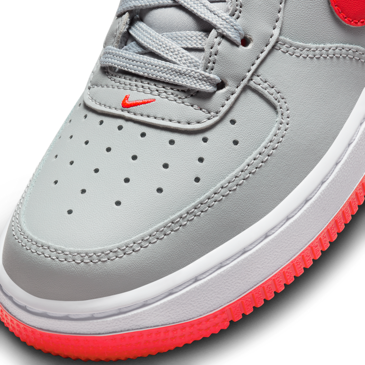 Nike Air Force 1 Low Light Smoke Bright Crimson (GS)