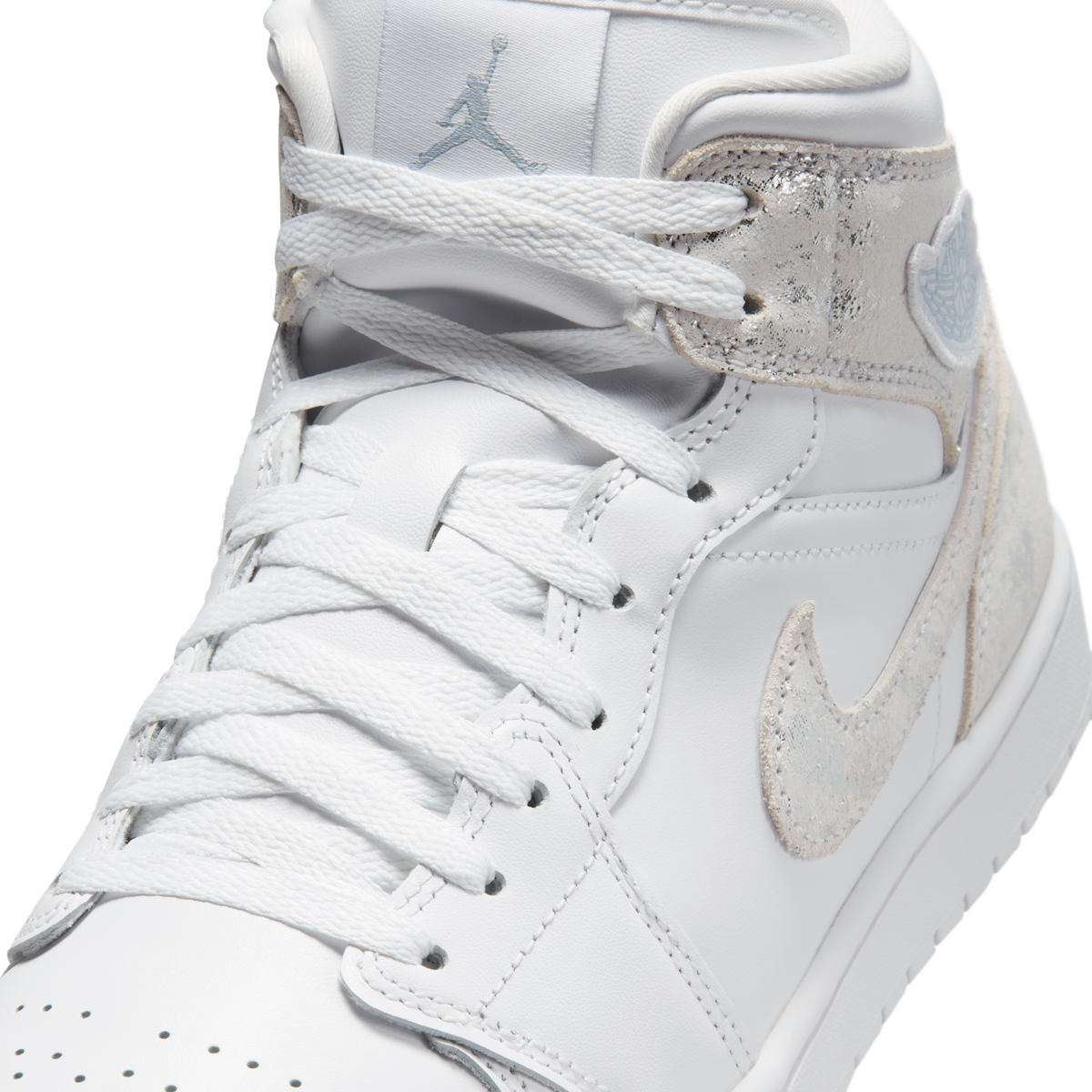 Jordan 1 Mid SE Distressed White Field Silver
