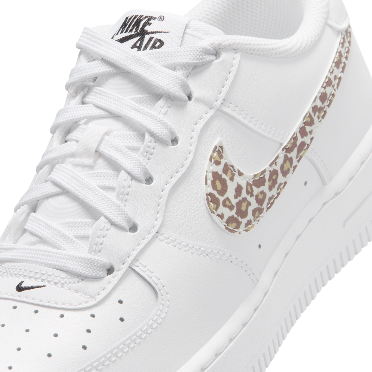 Nike Air Force 1 Low White Leopard Swoosh (GS)