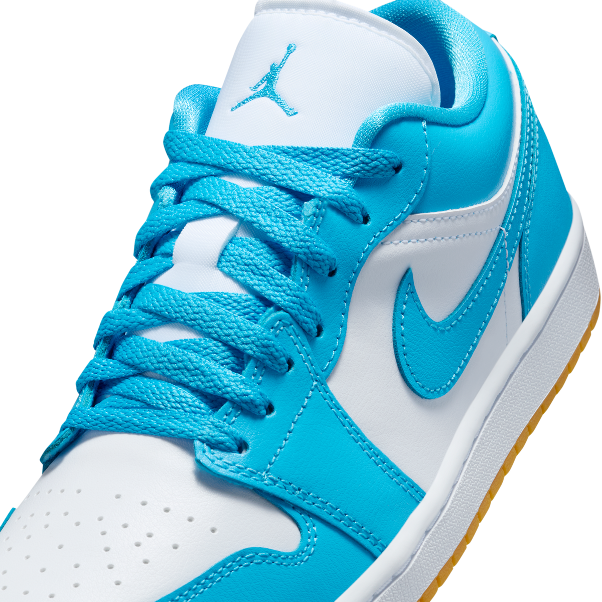 Jordan 1 Low White Gum Light Brown Dark Powder Blue (Women's)