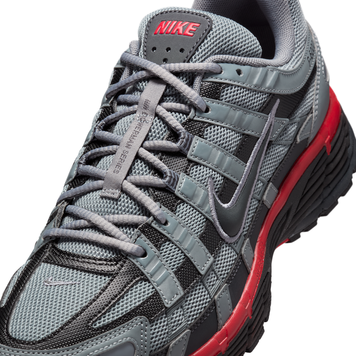 Nike P-6000 Cool Grey University Red