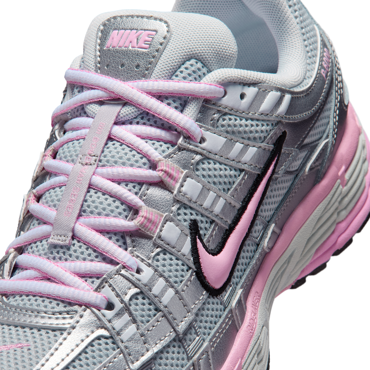 Nike P-6000 Pure Platinum Metallic Silver Black Pink (Women's)