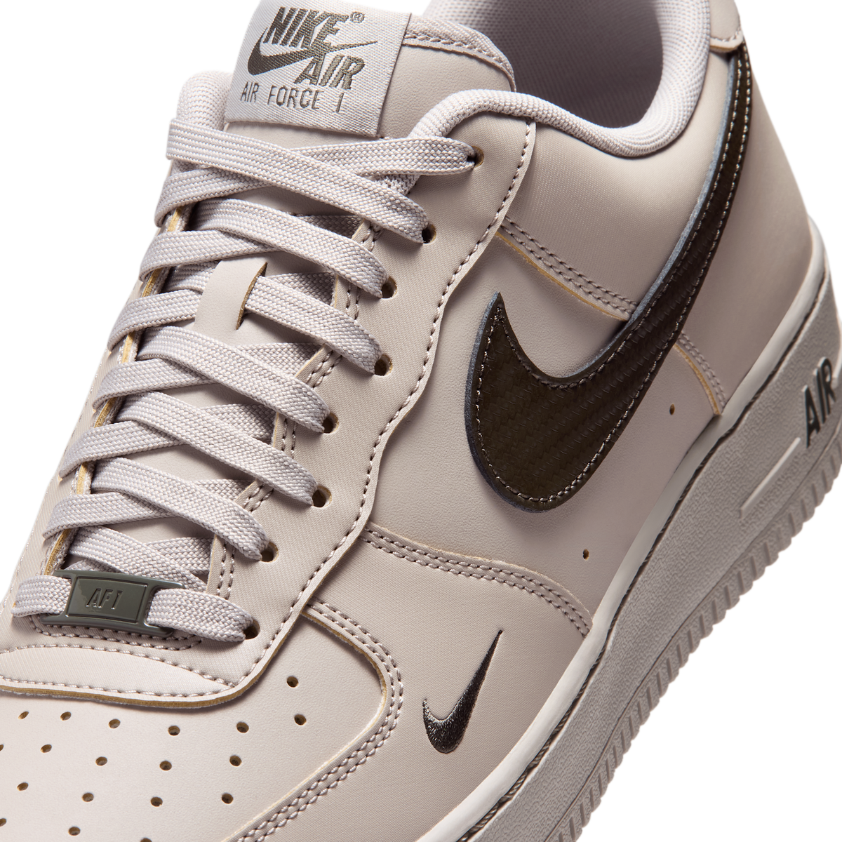 Nike Air Force 1 Low '07 Carbon Fiber Swoosh College Grey Newsprint