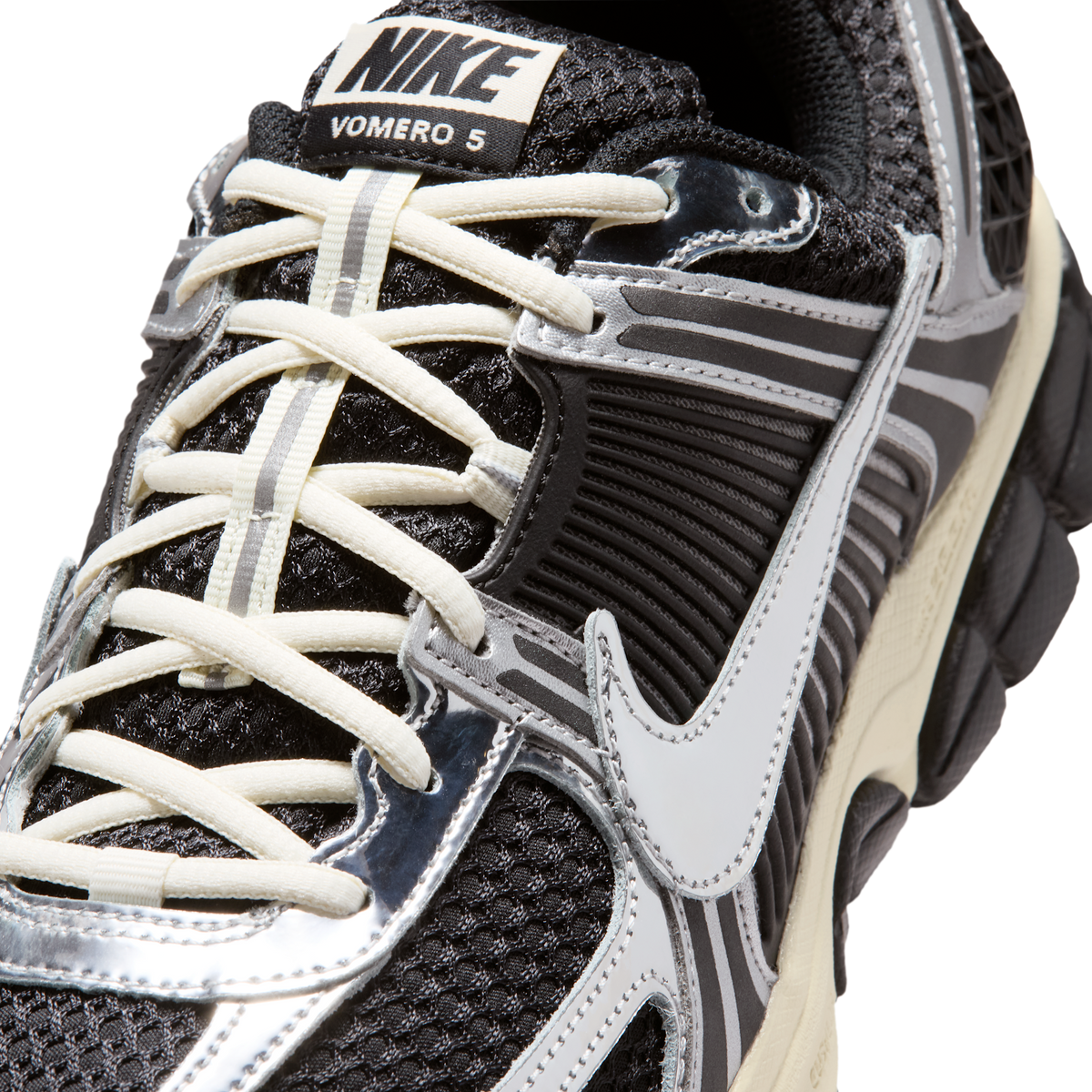 Nike Zoom Vomero 5 Black Metallic Silver Coconut Milk Chrome