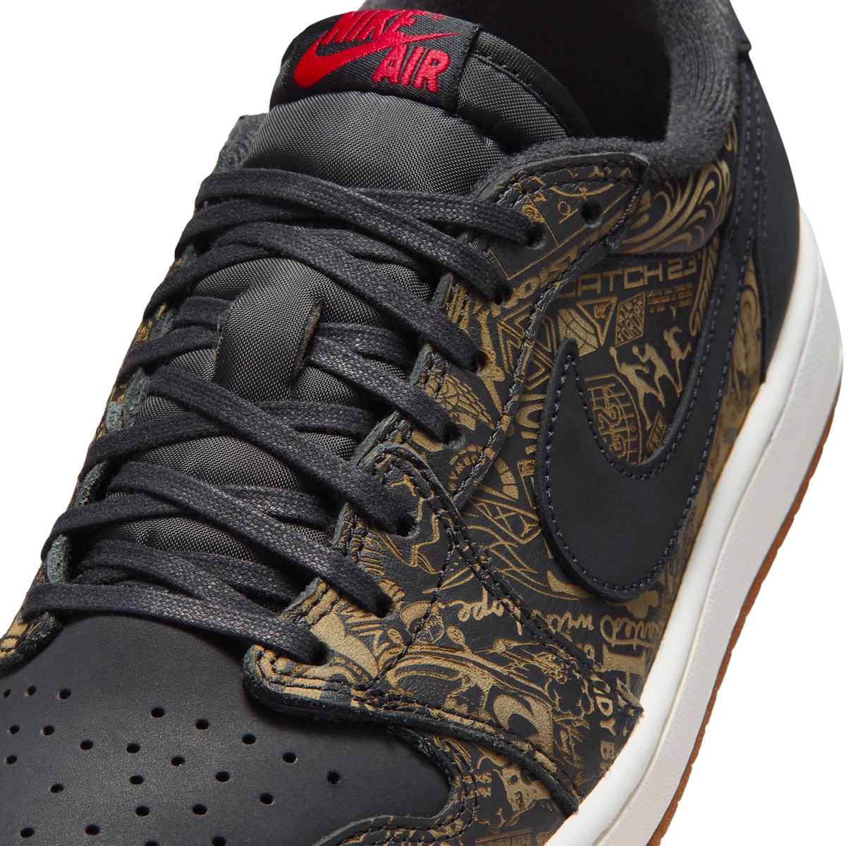 Jordan 1 Retro Low OG Laser Black University Red