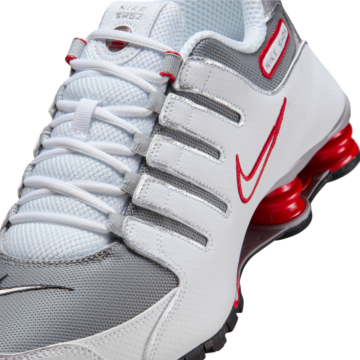 Nike Shox NZ White Red Metallic Silver | 378341-104
