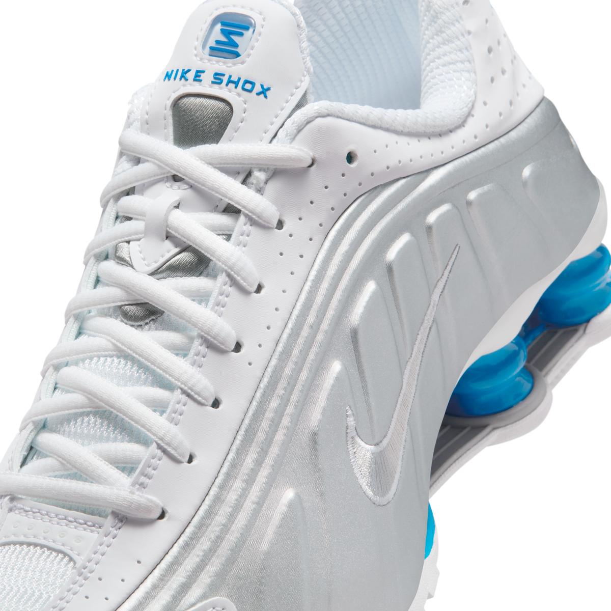 Nike Shox R4 White Blue Hero Silver (Women's) | AR3565-105