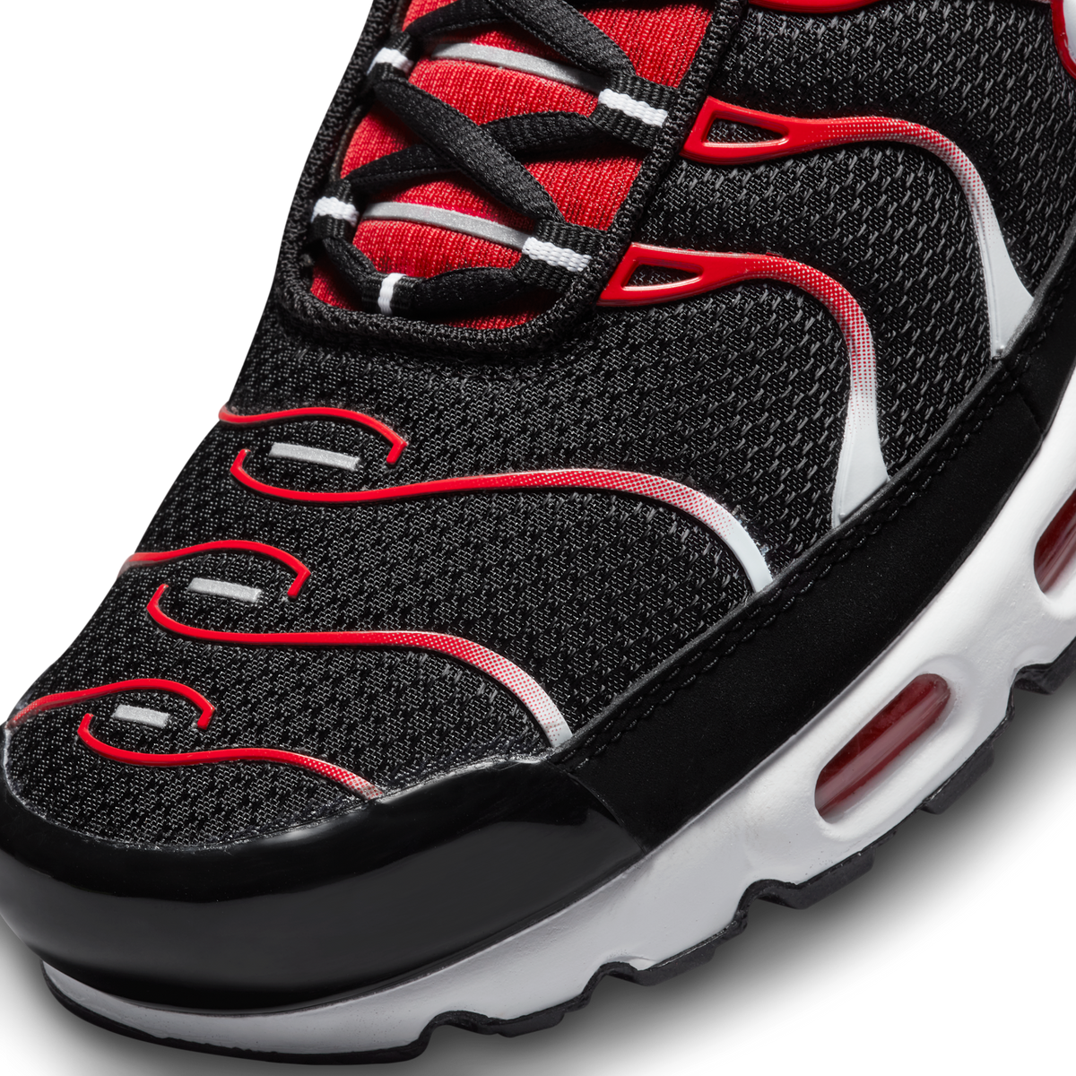 Nike Air Max Plus Black White University Red | DM0032-004