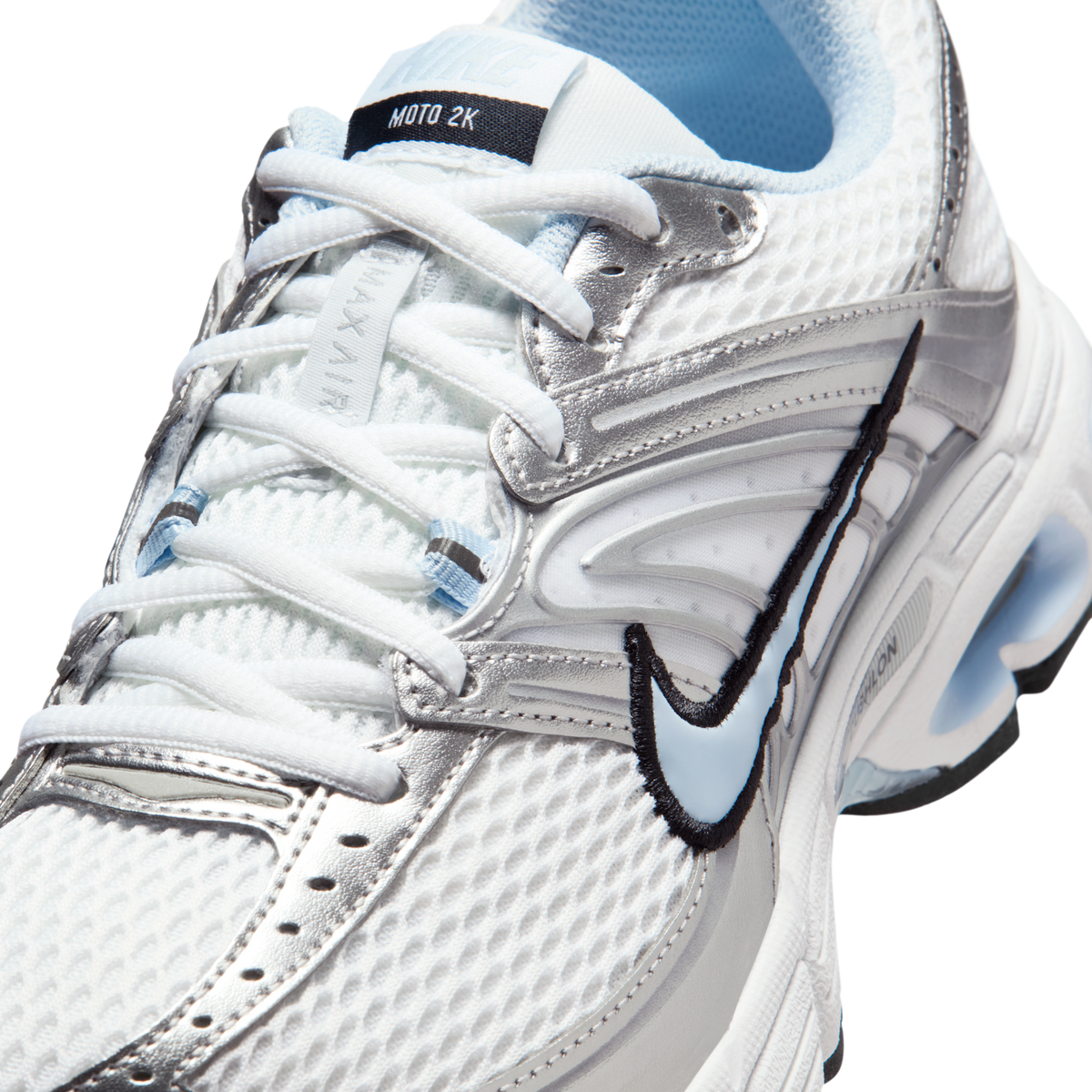 Nike Air Max Moto 2K White Silver Black Hydrogen Blue (Women's)