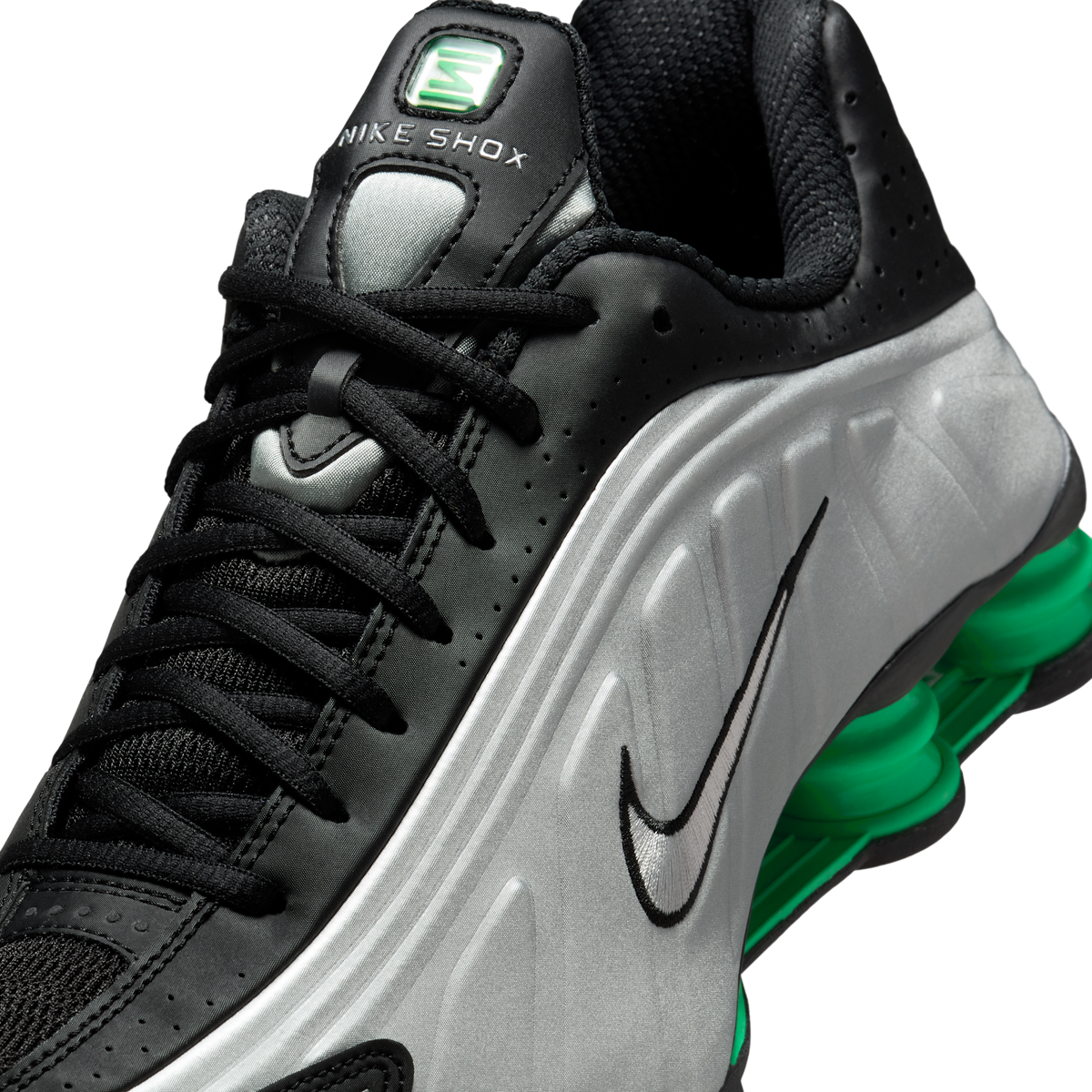 Nike Shox R4 Metallic Silver Green Shock | HQ1988-006