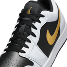 Jordan 1 Low White Black Metallic Gold Swoosh
