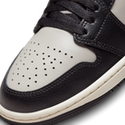 Jordan 1 Mid Black College Grey Gym Red (Women's)
