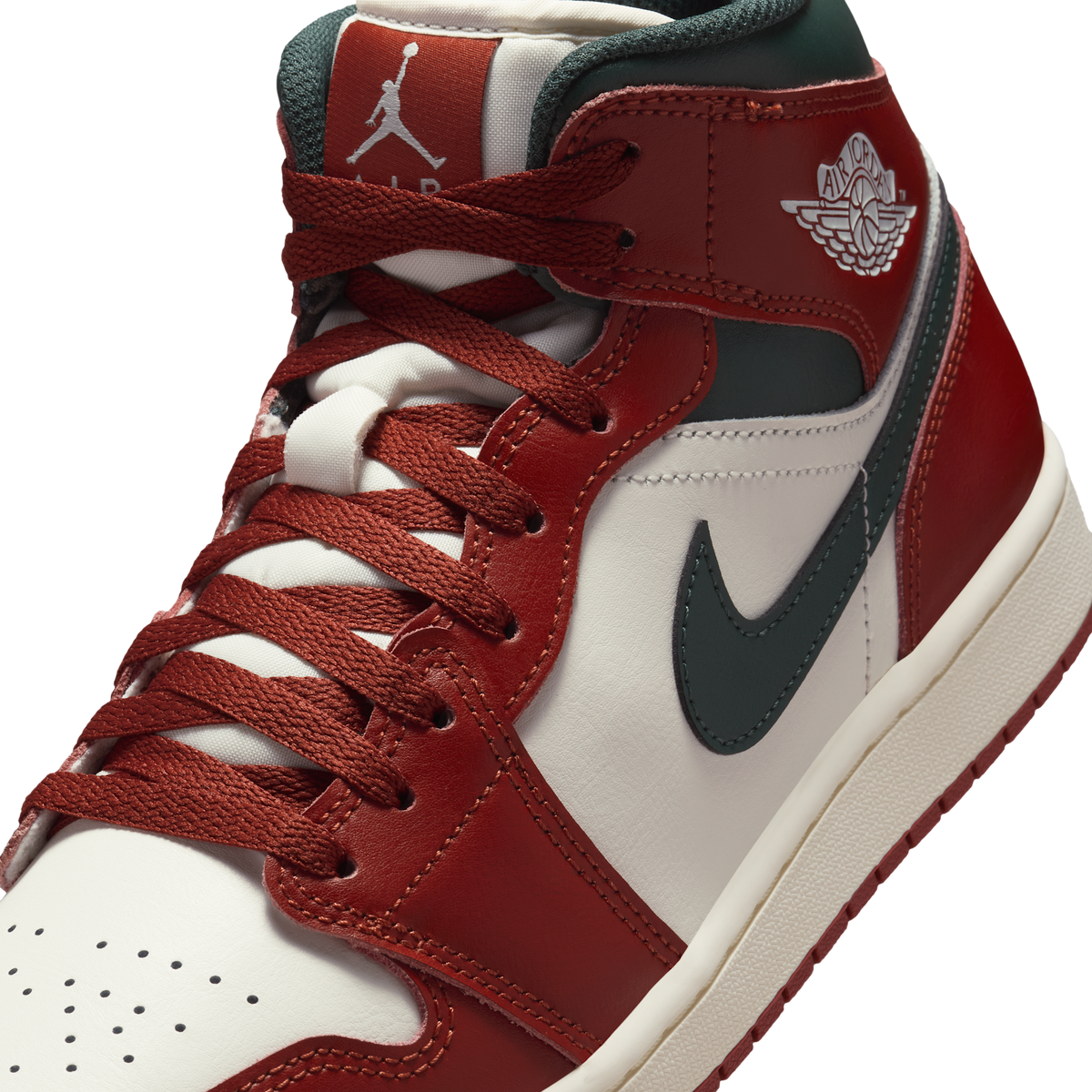 Jordan 1 Mid Redstone Midnight Green
