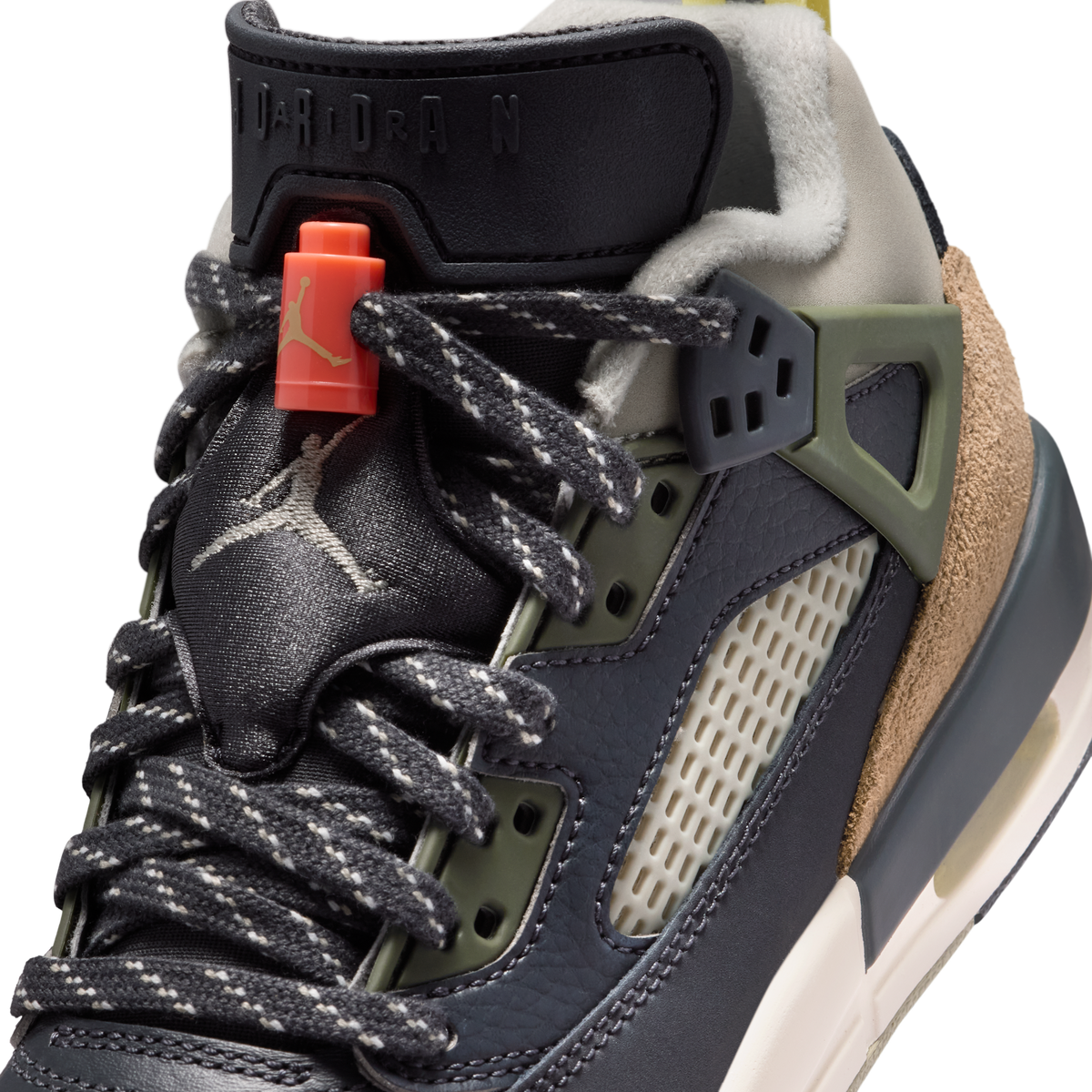 Jordan Spizike Low Anthracite Mango Cargo Khaki (GS)