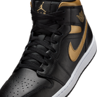 Jordan 1 Mid Black Metallic Gold