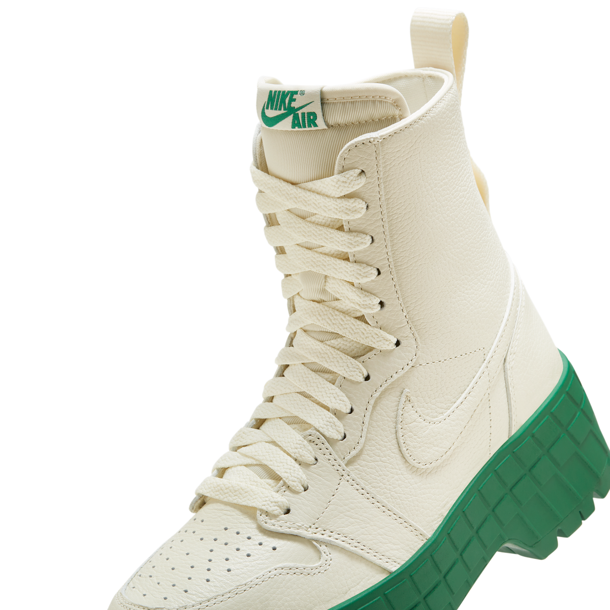 Jordan 1 High Brooklyn Coconut Milk Pine Green (Women's)