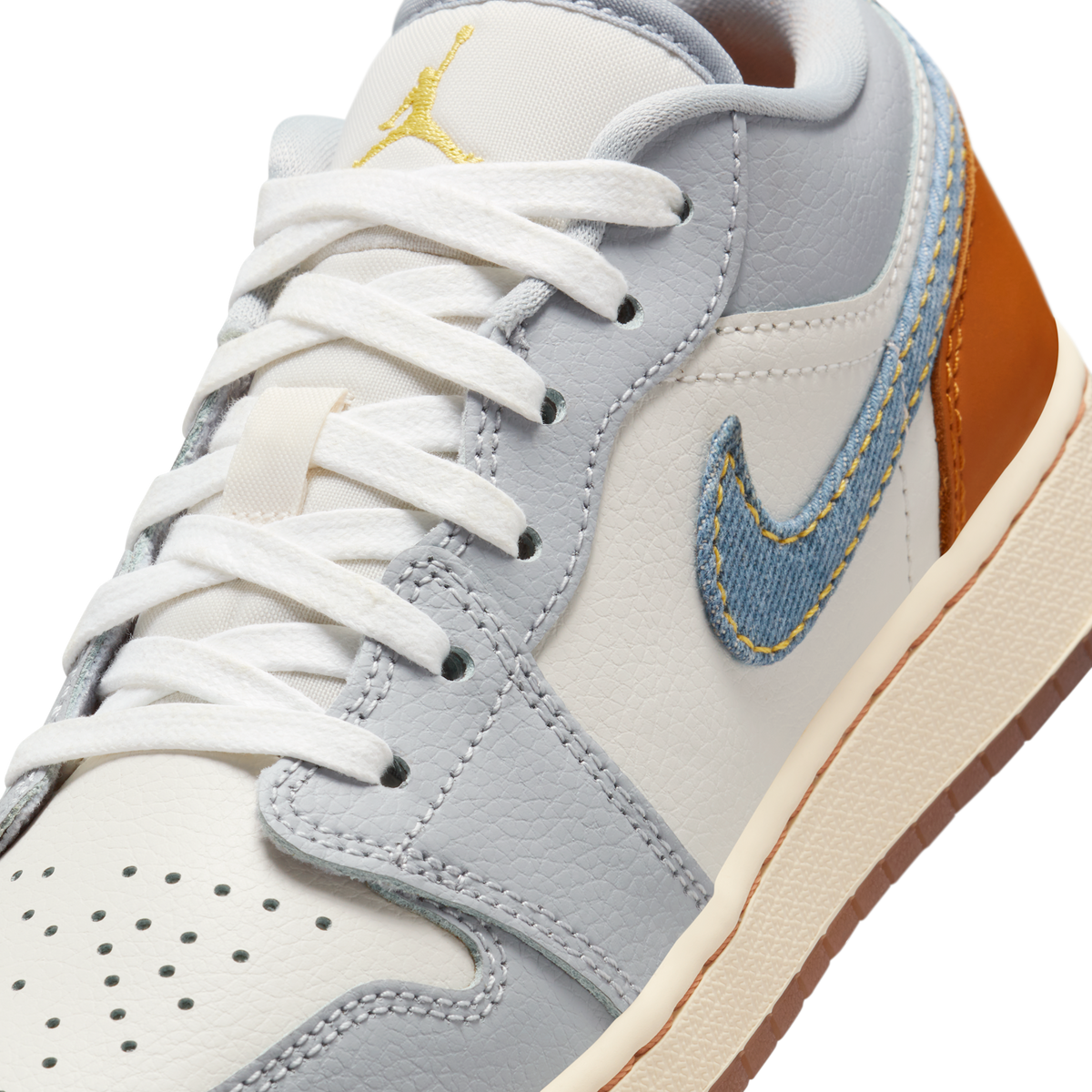 Jordan 1 Low SE Phantom Coconut Milk Amber Brown Light Armory Blue (GS)