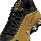 Nike Shox R4 Black Metallic Gold (Women's) | AR3565-005