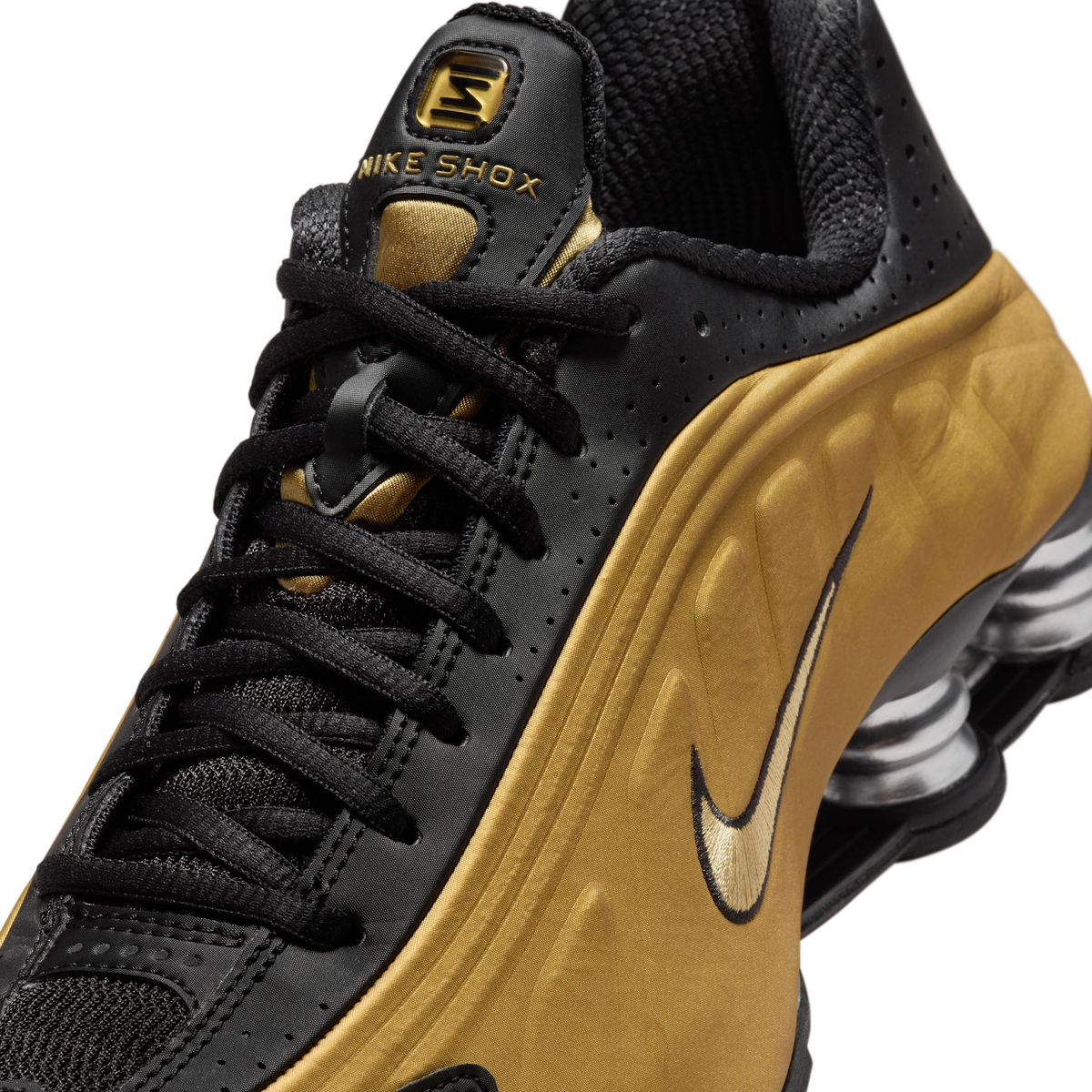 Nike Shox R4 Black Metallic Gold (Women's) | AR3565-005