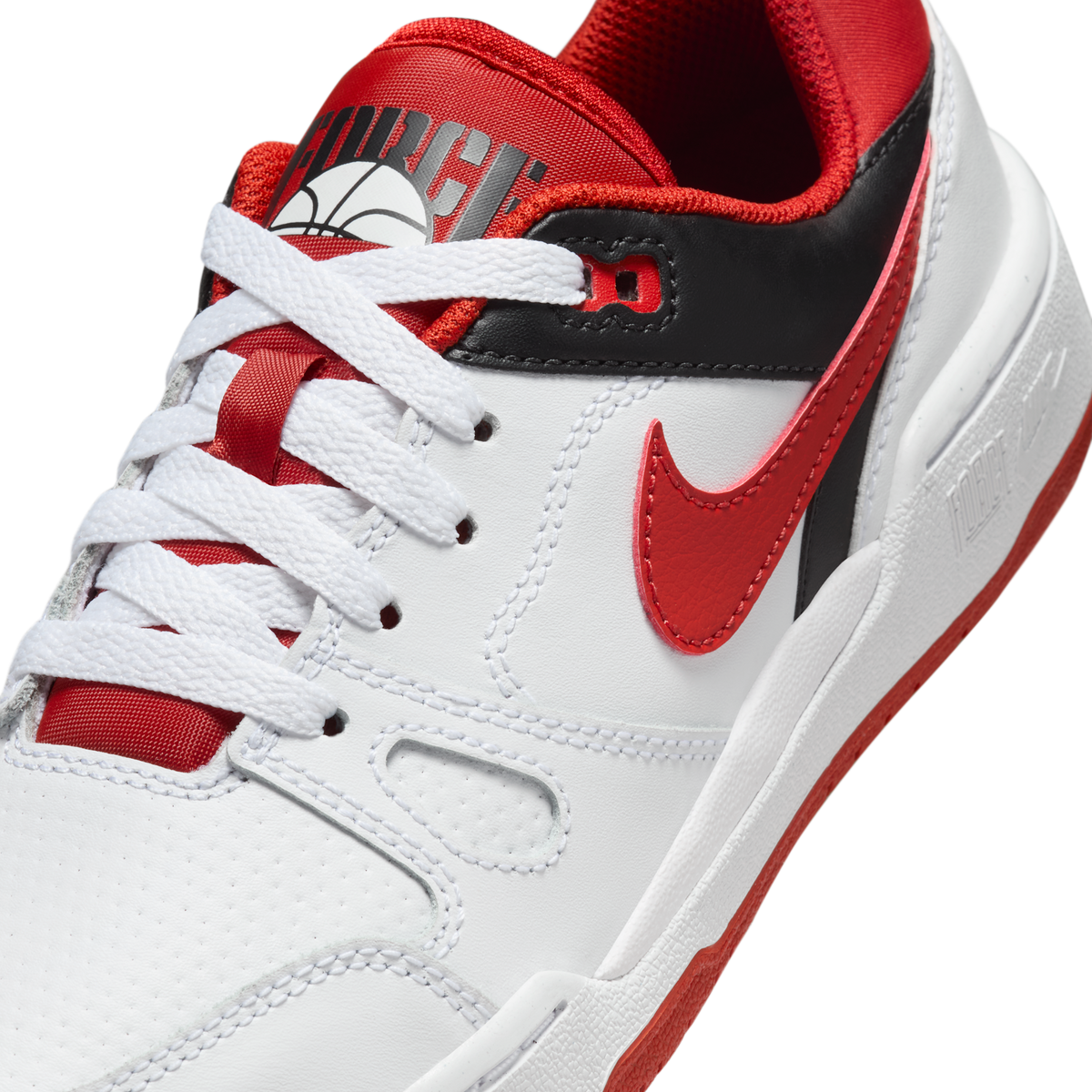 Nike Full Force Low White Black Team Orange Mystic Red (GS) | FV5929-100