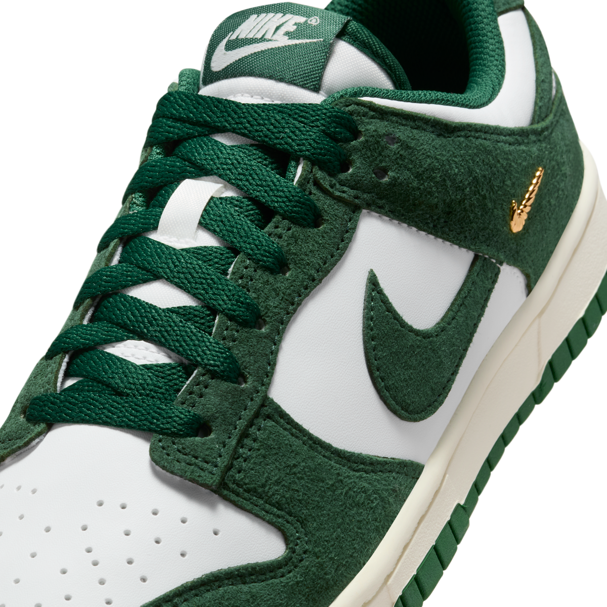 Nike Dunk Low Gorge Green Gold Mini Swoosh (Women's) | IB4417-100