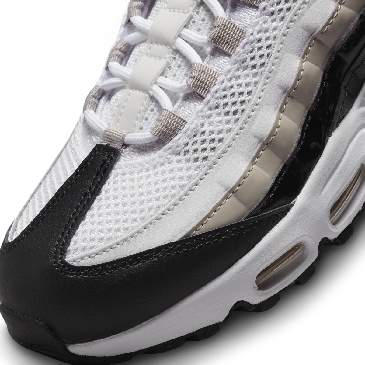 Nike Air Max 95 White Light Iron Ore Black Patent (Women's) | DR2550-100