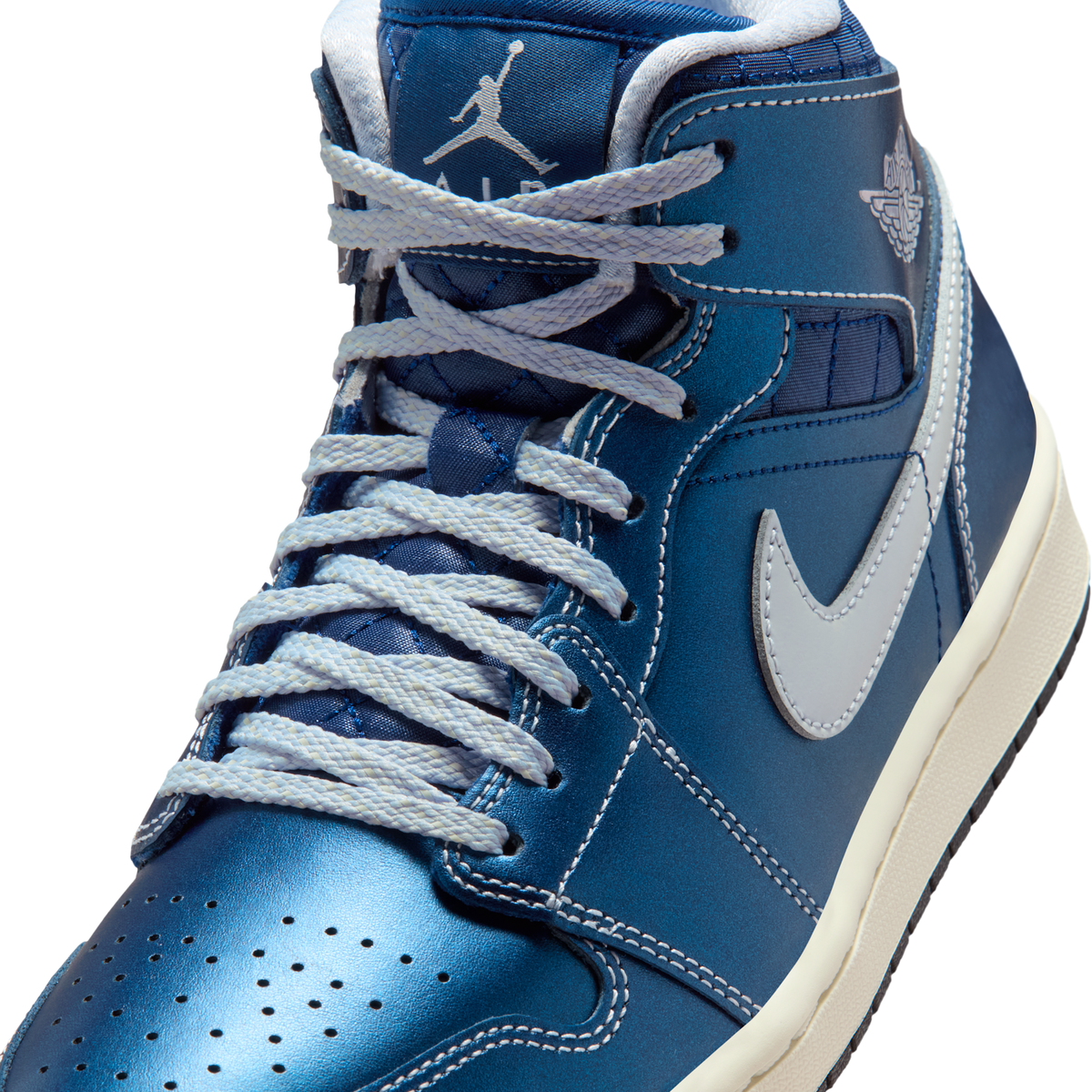 Jordan 1 Mid SE Metallic Blue Quilted (Women's)