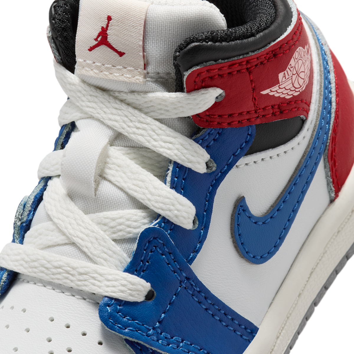 Jordan 1 Mid True Blue Varsity Red (TD)