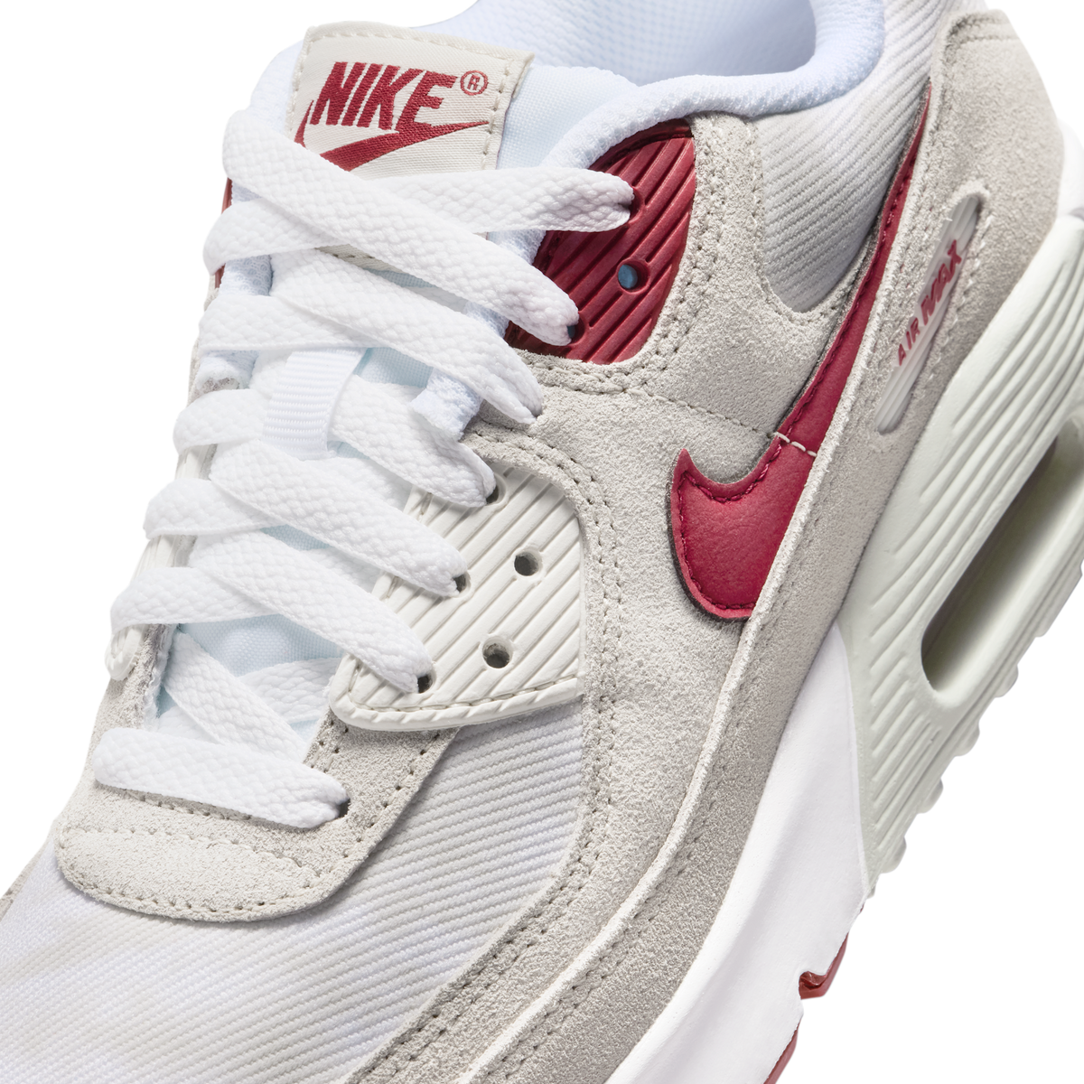 Nike Air Max 90 SE White Light Bone Crimson (GS)