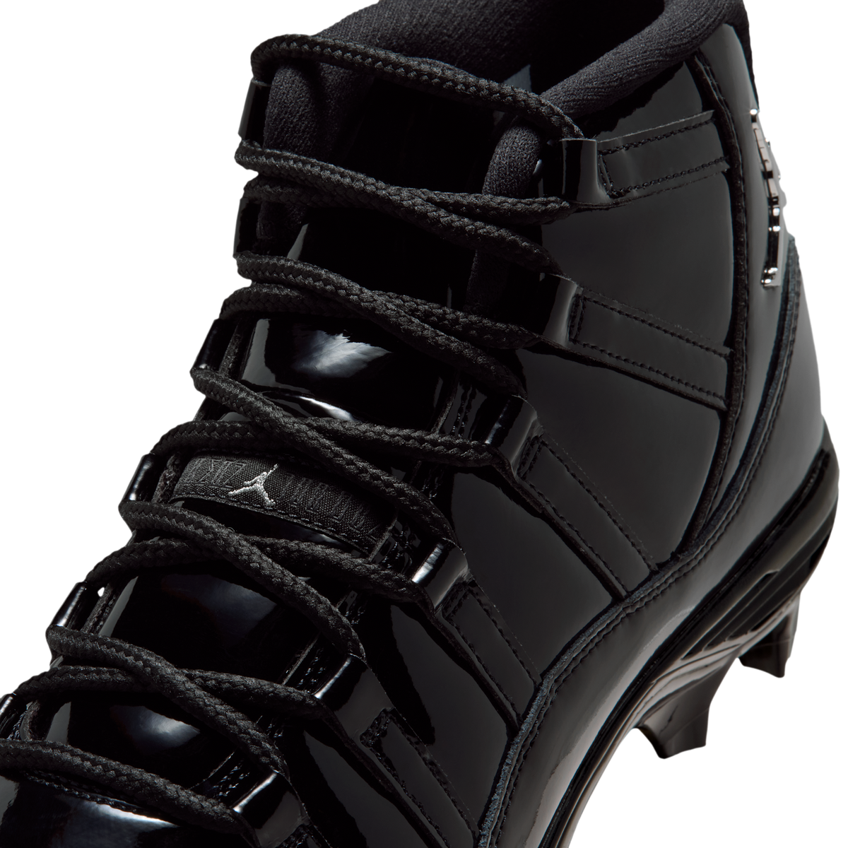 Jordan 11 Mid TD Cleat Patent Black