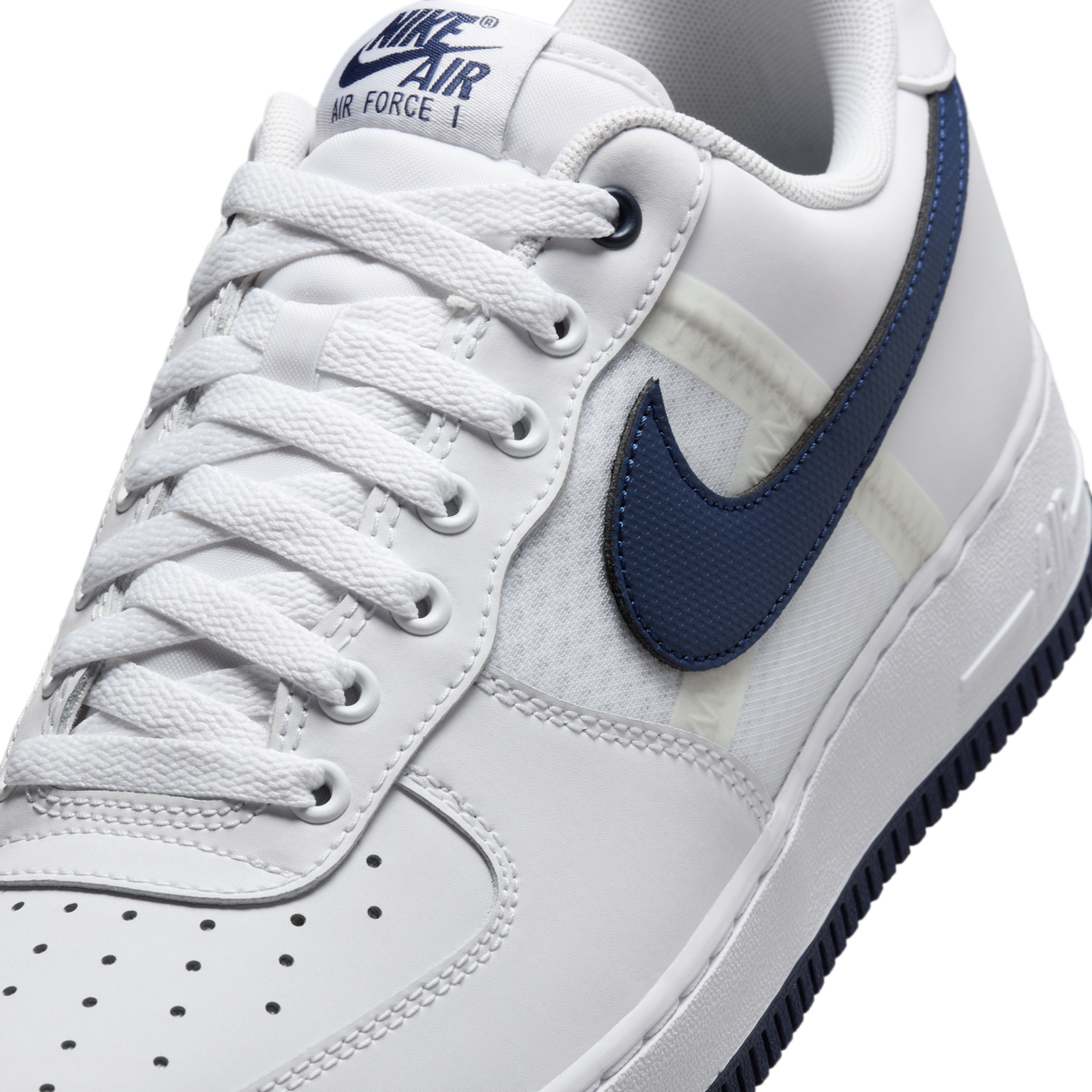 Nike Air Force 1 Low '07 LV8 SE Mesh Tape White Midnight Navy