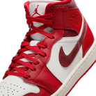 Jordan 1 Mid SE Red Cracked Leather (Women's)