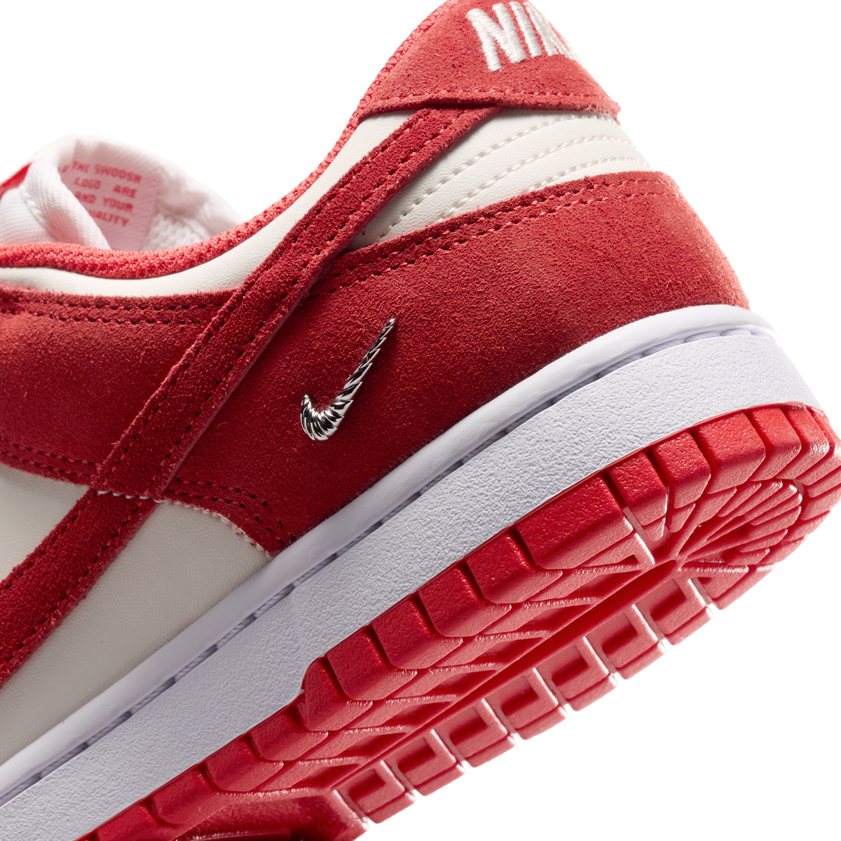 Nike Dunk Low Sail White Metallic Silver Light Crimson (Women's) | IO4244-103