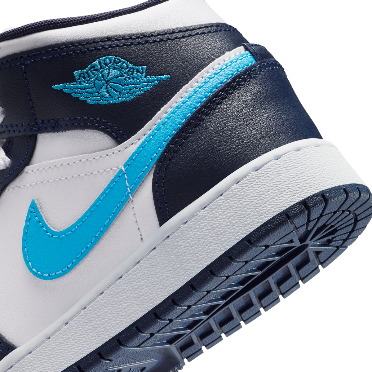 Jordan 1 Mid Obsidian Dark Powder Blue (GS)