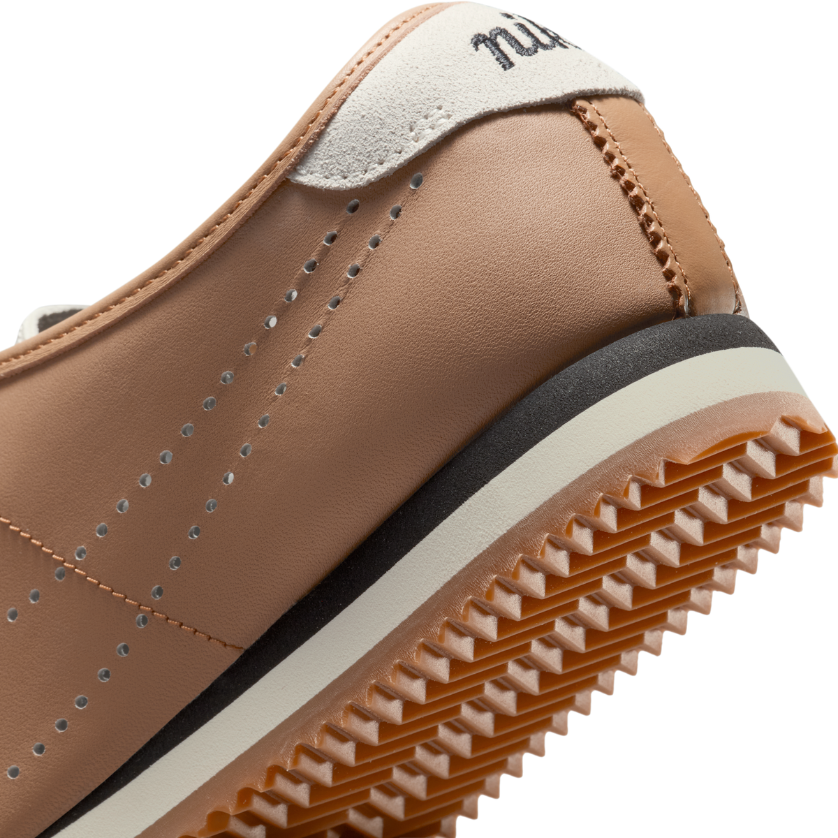 Nike Cortez Leather Pale Shale Sail Perforated Swoosh (Women's) | HQ1841-200